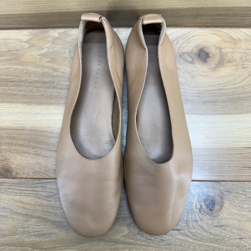 Everlane Tan Leather Ballet Flats